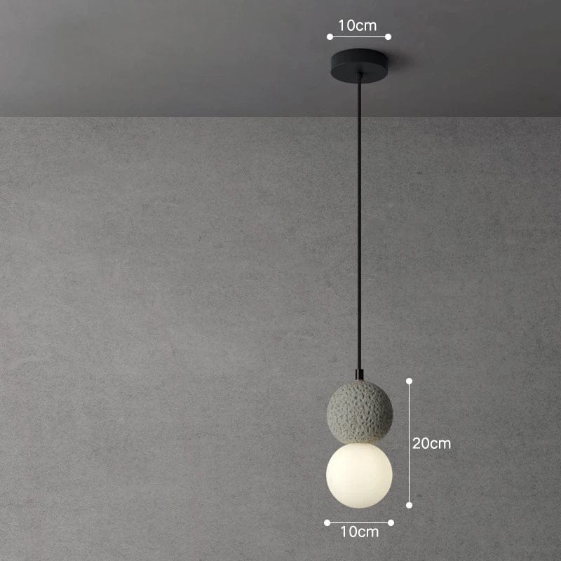 Suspension LED Ballsy Cement - Style Nordique Moderne | Marco Lucetti Lampe suspendue 2 / 4W (MAX100W)