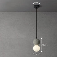 Suspension LED Ballsy Cement - Style Nordique Moderne | Marco Lucetti Lampe suspendue 2 / 4W (MAX100W)