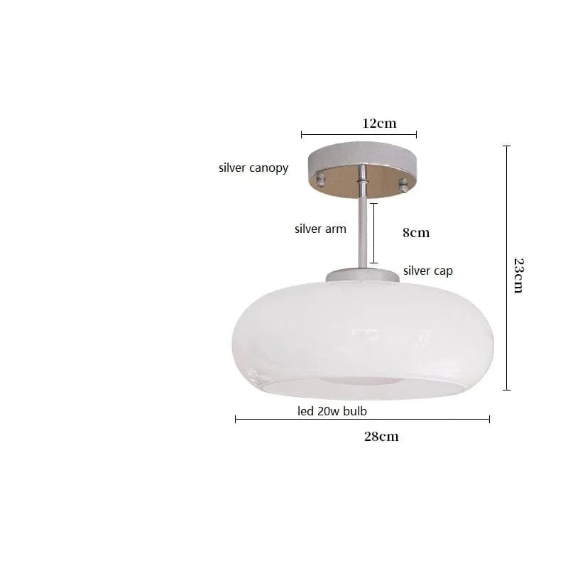 Suspension LED Bauhaus en verre et métal doré. | Marco Lucetti Blanc 2