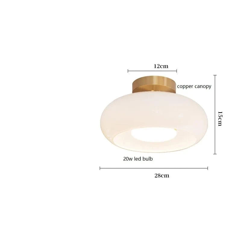 Suspension LED Bauhaus en verre et métal doré. | Marco Lucetti Blanc 3
