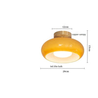 Suspension LED Bauhaus en verre et métal doré. | Marco Lucetti Orange 3