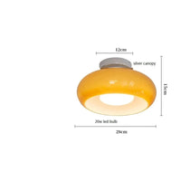 Suspension LED Bauhaus en verre et métal doré. | Marco Lucetti Orange 4