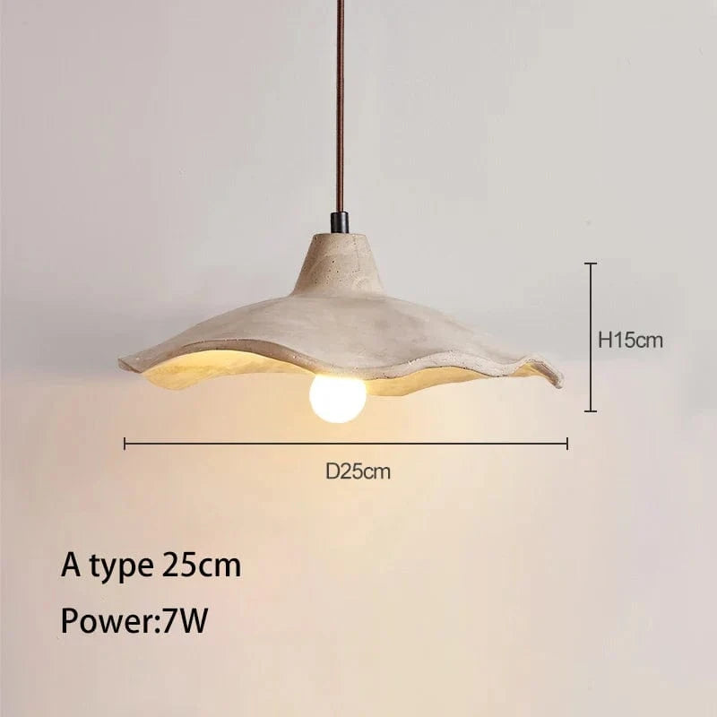 Suspension LED Beton Ciment Design Loft Bar Restaurant Artiste Éclairage | Marco Lucetti A type 25cm / 6000K