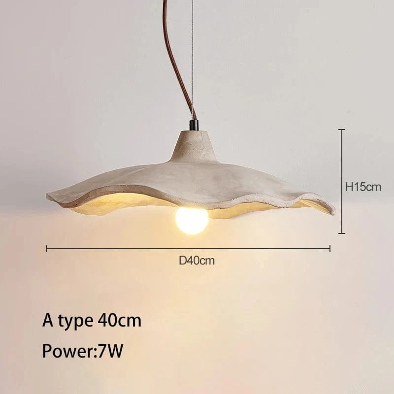 Suspension LED Beton Ciment Design Loft Bar Restaurant Artiste Éclairage | Marco Lucetti A type 40cm / 6000K