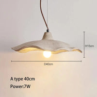 Suspension LED Beton Ciment Design Loft Bar Restaurant Artiste Éclairage | Marco Lucetti A type 40cm / 6000K