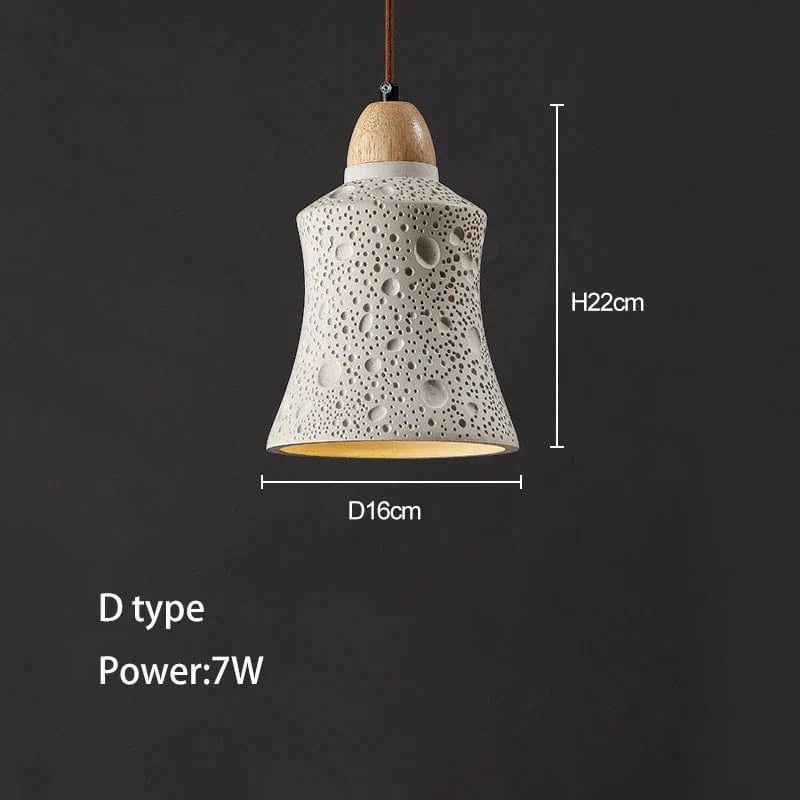 Suspension LED Beton Ciment Design Loft Bar Restaurant Artiste Éclairage | Marco Lucetti Type D / 6000K