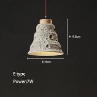 Suspension LED Beton Ciment Design Loft Bar Restaurant Artiste Éclairage | Marco Lucetti Type E / 6000K