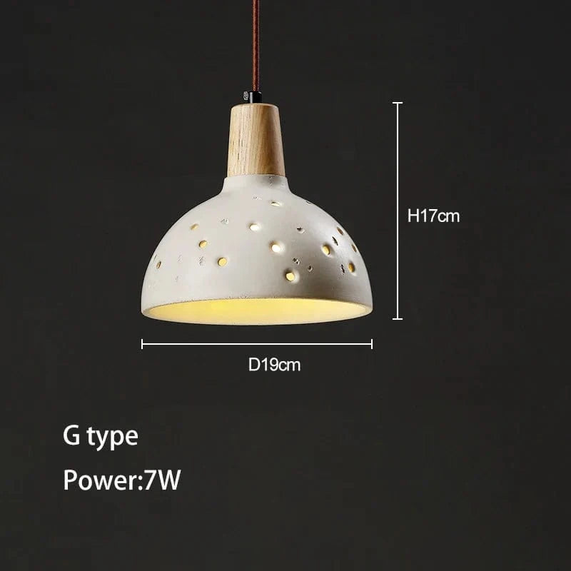 Suspension LED Beton Ciment Design Loft Bar Restaurant Artiste Éclairage | Marco Lucetti Type G / 6000K