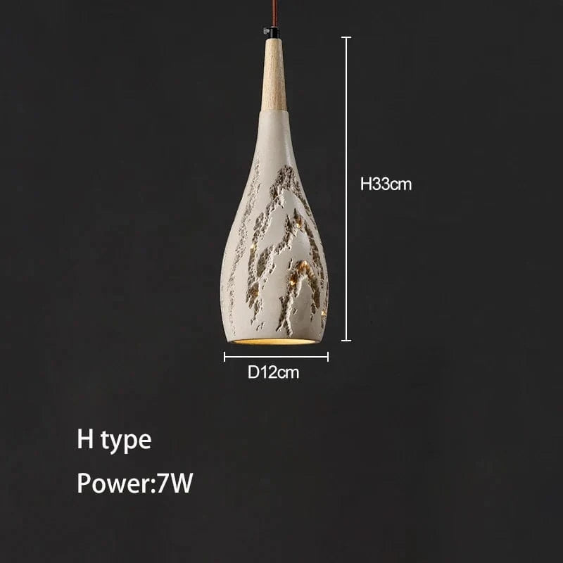 Suspension LED Beton Ciment Design Loft Bar Restaurant Artiste Éclairage | Marco Lucetti Type H / 6000K