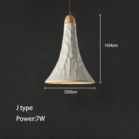 Suspension LED Beton Ciment Design Loft Bar Restaurant Artiste Éclairage | Marco Lucetti Type J / 6000K