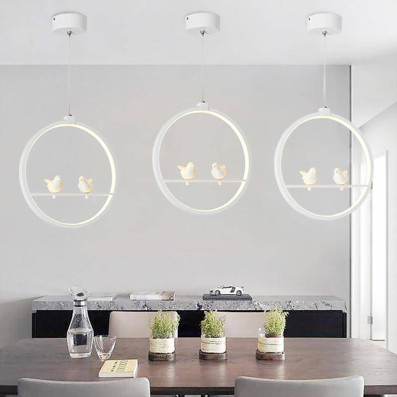 Suspension LED Birdy Circle - Noir ou Blanc | Marco Lucetti