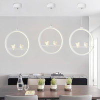 Suspension LED Birdy Circle - Noir ou Blanc | Marco Lucetti