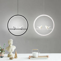 Suspension LED Birdy Circle - Noir ou Blanc | Marco Lucetti