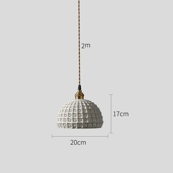 Suspension LED Blanc en Céramique - Style Nordique Moderne - Cuivre Suspension Lampe | Marco Lucetti