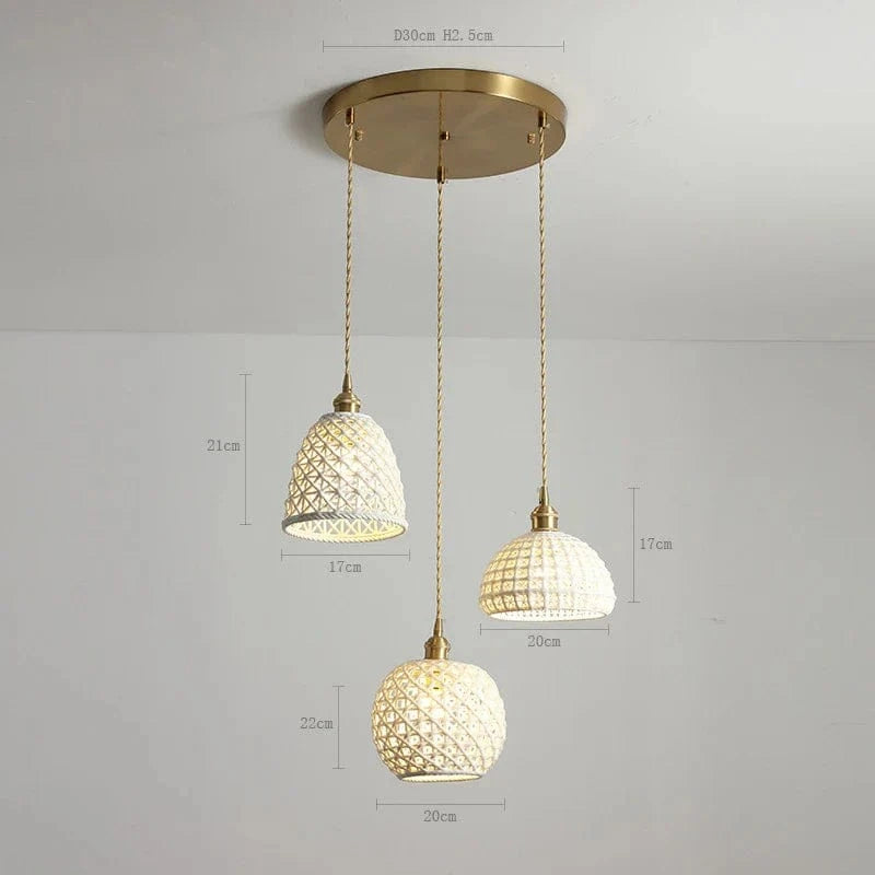 Suspension LED Blanc en Céramique - Style Nordique Moderne - Cuivre Suspension Lampe | Marco Lucetti Céramique 11