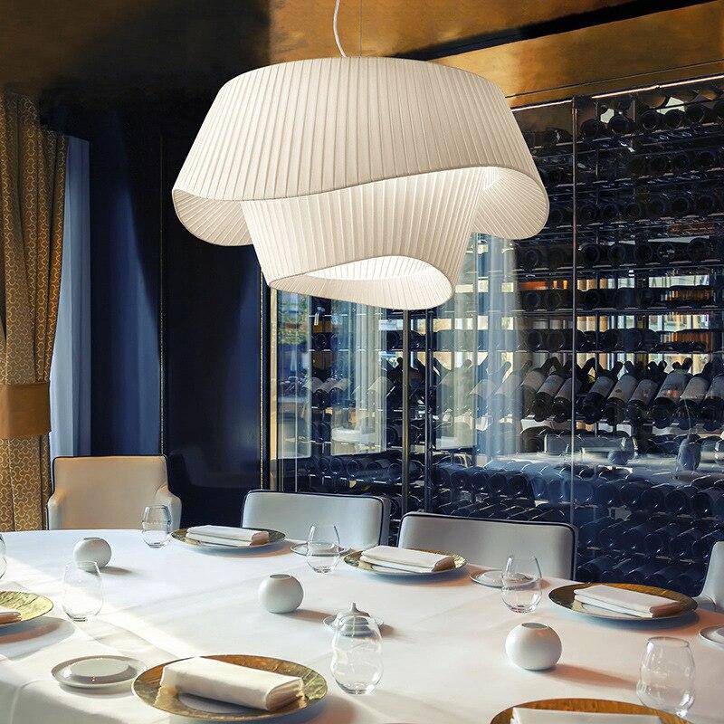 Suspension LED blanche Fabric Design. | Marco Lucetti