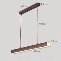 Suspension LED Bois Naturel | Marco Lucetti 80cm