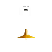 Suspension LED Bois Naturel | Marco Lucetti Jaune 36 cm