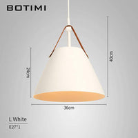 Suspension LED Botimi en métal et tissu | Marco Lucetti Blanc - L