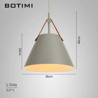 Suspension LED Botimi en métal et tissu | Marco Lucetti Gris - L
