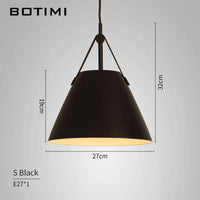 Suspension LED Botimi en métal et tissu | Marco Lucetti Noir - S