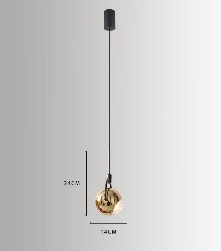 Suspension LED Boule Design | Marco Lucetti Or