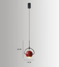 Suspension LED Boule Design | Marco Lucetti Rouge
