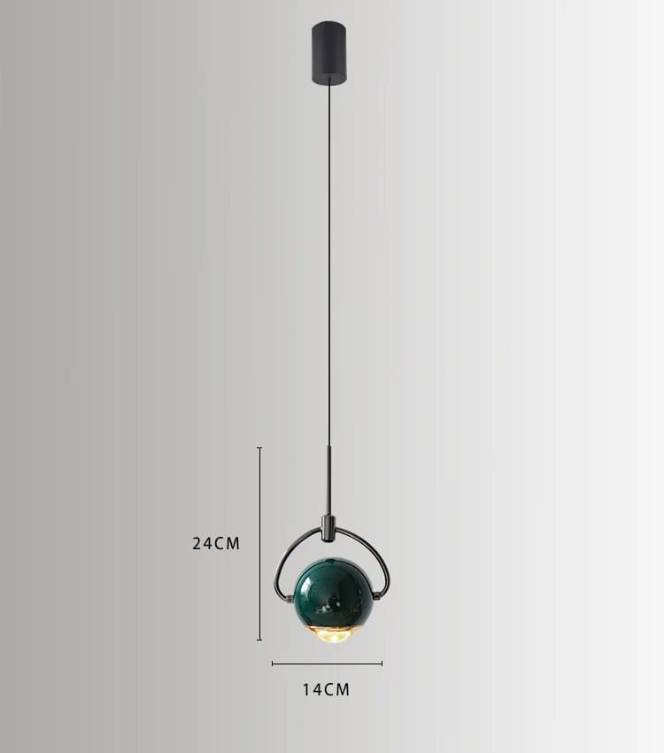 Suspension LED Boule Design | Marco Lucetti Vert