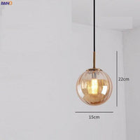 Suspension LED Boule en Verre Coloré - Marque Hang | Marco Lucetti Ambré