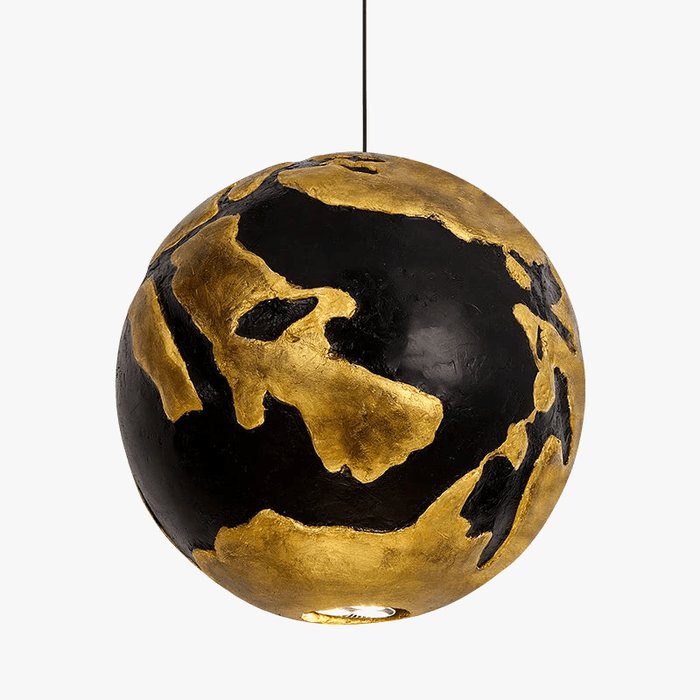 Suspension LED Boule Noire et Dorée Luxe | Marco Lucetti