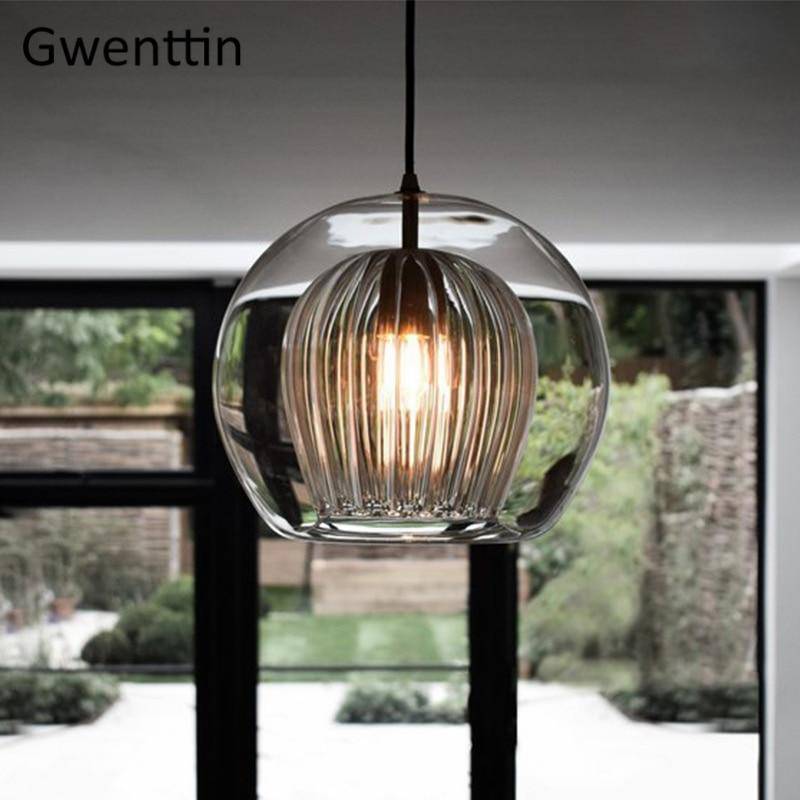 Suspension LED Boule Verre & Tige Dorée - Style Moderne | Marco Lucetti