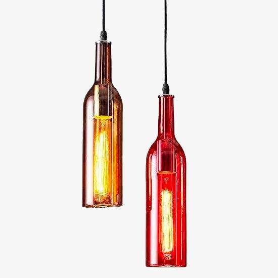 Suspension LED Bouteille Colorée | Marco Lucetti