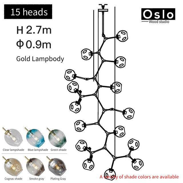 Suspension LED "Branch Glow" | Marco Lucetti Doré / 15 lampes