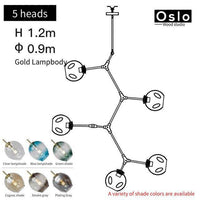 Suspension LED "Branch Glow" | Marco Lucetti Doré / 5 lampes