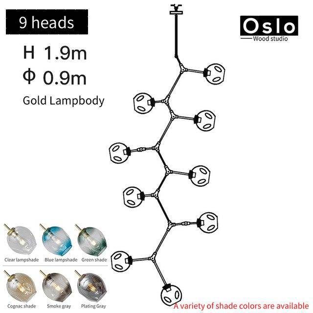 Suspension LED "Branch Glow" | Marco Lucetti Doré / 9 lampes