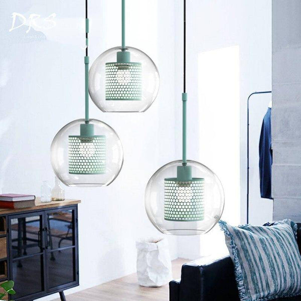 Suspension LED Cage: Boule en Verre | Marco Lucetti