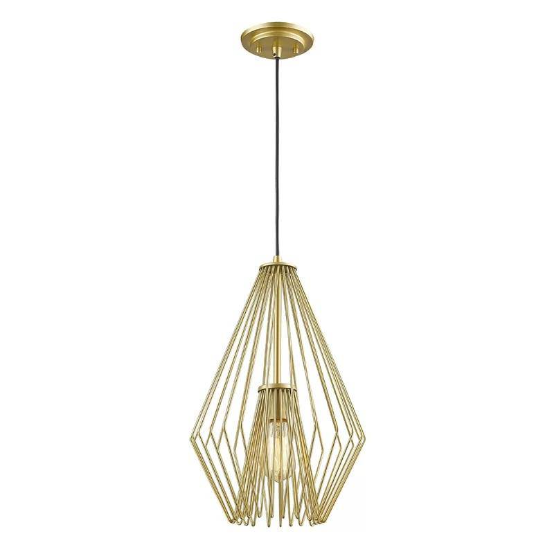 Suspension LED Cage Design Doré | Marco Lucetti