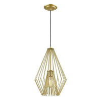 Suspension LED Cage Design Doré | Marco Lucetti