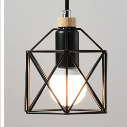 Suspension LED Cage Métal Moderniste | Marco Lucetti Noir / A