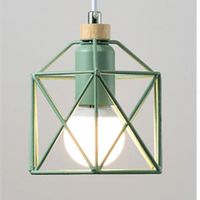 Suspension LED Cage Métal Moderniste | Marco Lucetti Vert / A