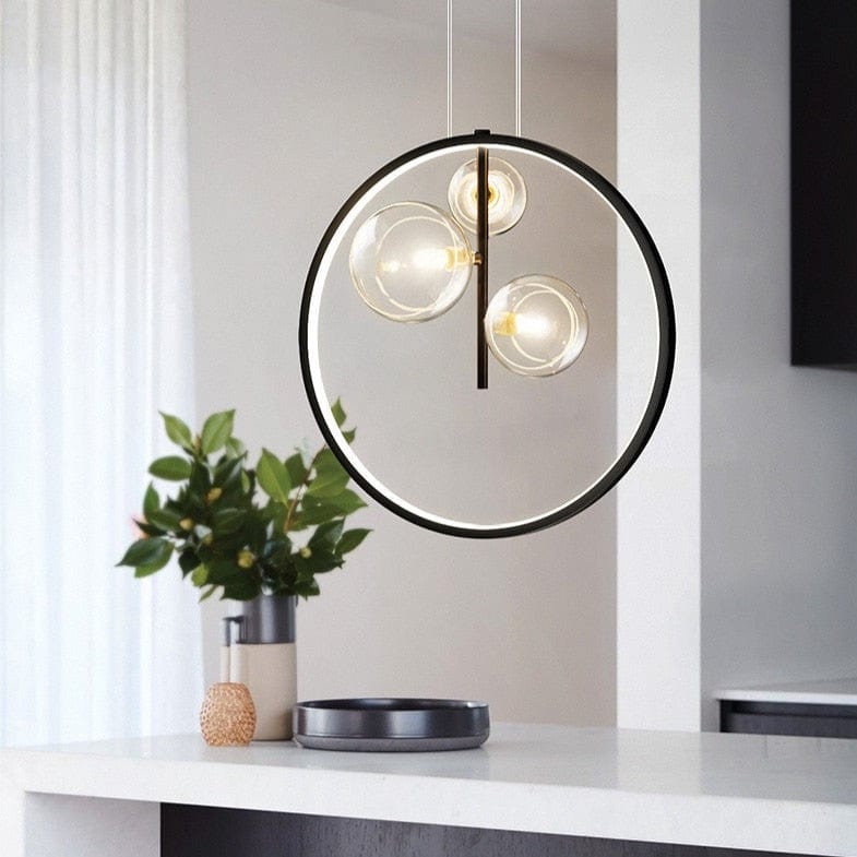 Suspension LED Cala Glass Bubble Ring | Marco Lucetti D 40cm / Chaude