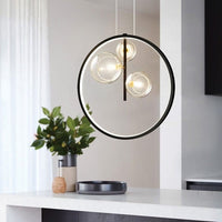 Suspension LED Cala Glass Bubble Ring | Marco Lucetti D 40cm / Chaude