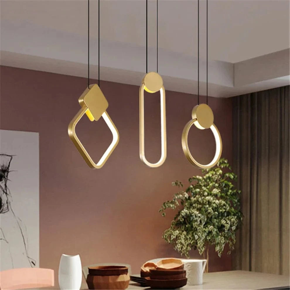 Suspension LED Carré Géométrique Nordique Métal 2020 | Marco Lucetti