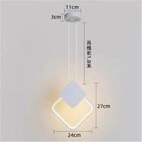 Suspension LED Carré Géométrique Nordique Métal 2020 | Marco Lucetti Blanc C / Lumière chaude