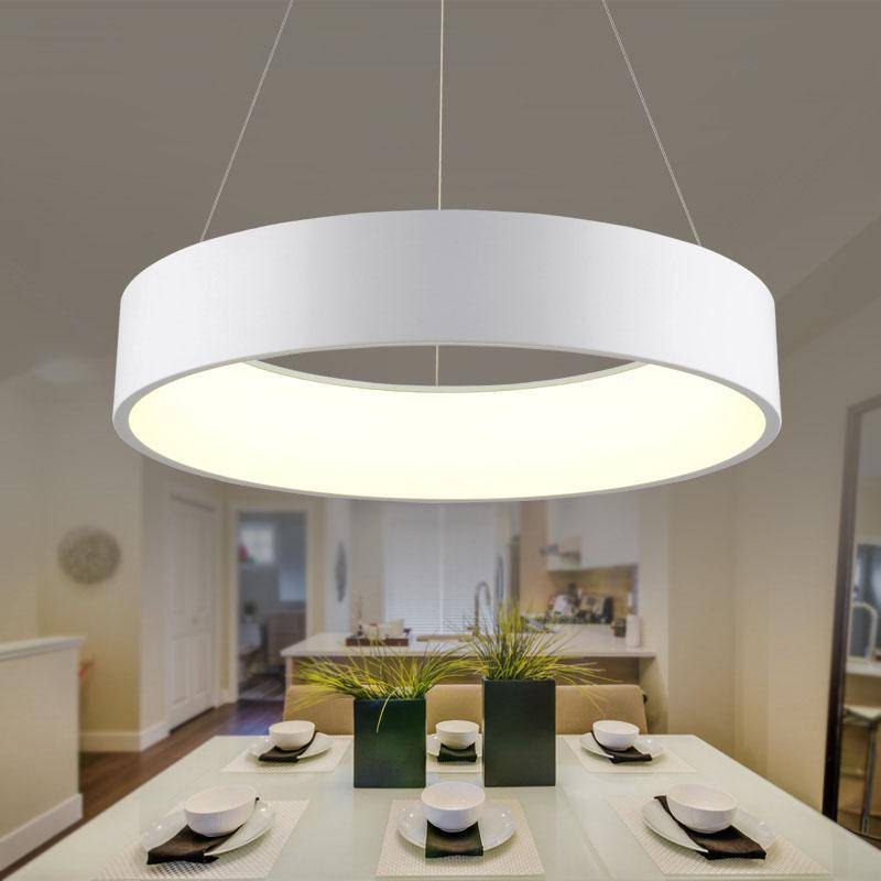 Suspension LED Cercle Minimaliste (Gris/Blanc) | Marco Lucetti