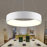 Suspension LED Cercle Minimaliste (Gris/Blanc) | Marco Lucetti