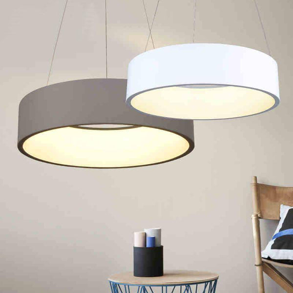 Suspension LED Cercle Minimaliste (Gris/Blanc) | Marco Lucetti