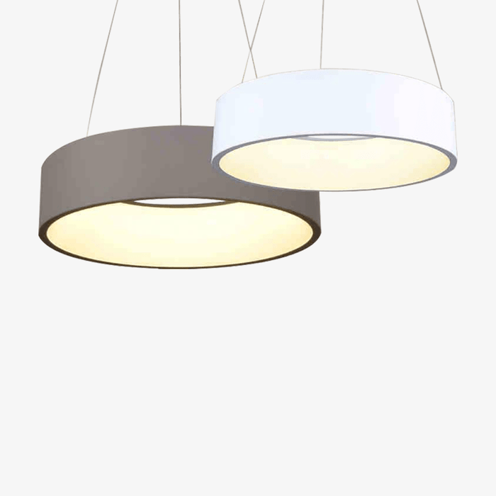 Suspension LED Cercle Minimaliste (Gris/Blanc) | Marco Lucetti