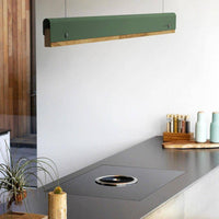 Suspension LED chic en bois et métal coloré | Marco Lucetti