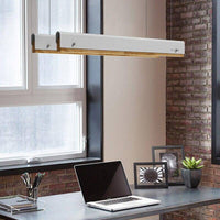 Suspension LED chic en bois et métal coloré | Marco Lucetti